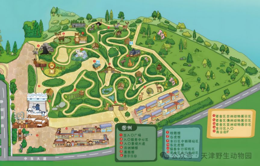 2024天津野生動物園地圖一覽（最新）(圖1)